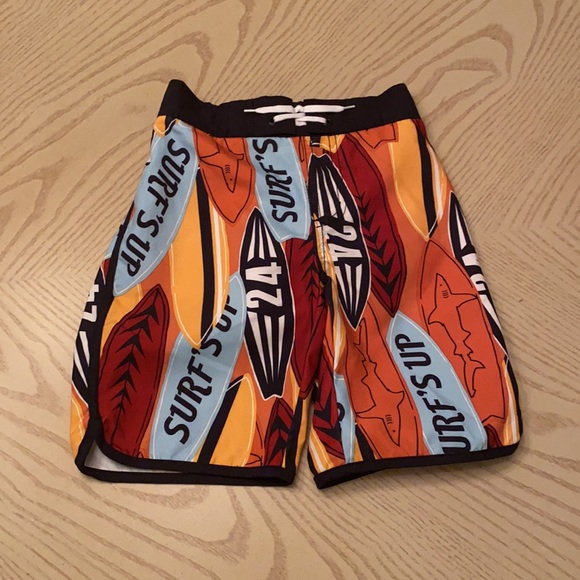 Gymboree swim trunks/rash guard with flip flops. - Picture 3 of 4